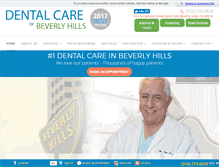 Tablet Screenshot of dentalcareofbeverlyhills.com